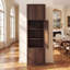Armoire de rangement autoportante Tall Narrow Pantry avec portes et tablettes, tablettes réglables, tiroir et ensemble anti-basculement-115500419