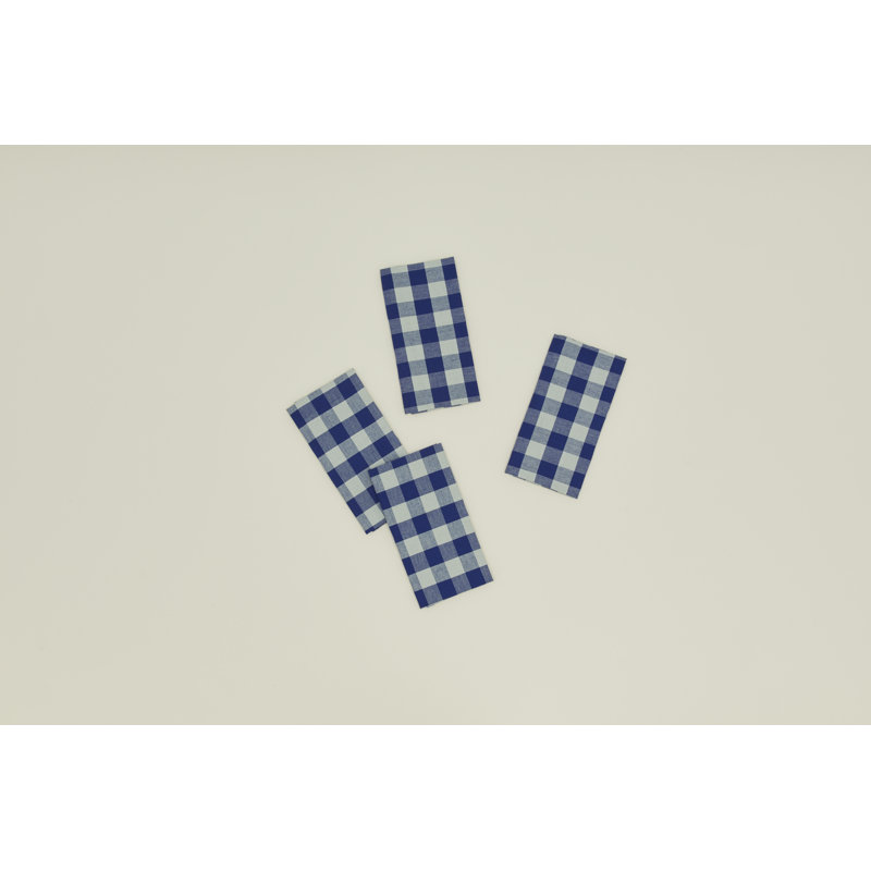 Essential Gingham Dinner Napkins, Blue/Sky