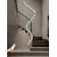Lustre colonne en cristal transparent 20 lumières Odyn L138 "x l 24" à intensité variable 3000-6000K