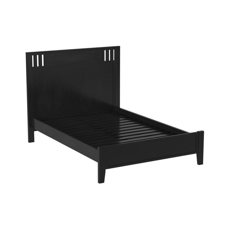 Julchen Open-Frame Bed, Black, Full