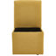 2 chaises pivotantes avec rangement - rembourrage en velours jaune rembourré de mousse rembourré pour la cuisine