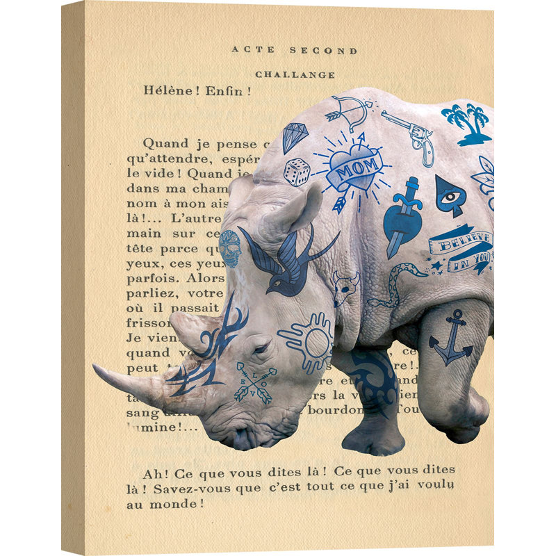 Tattooed Savannah III by Steven Hill - Print on Canvas, 80cm H x 60cm W x 4cm D