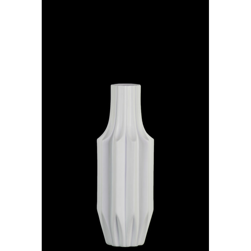 Guidry Ceramic Table Vase, White