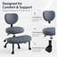 Fauteuil ergonomique de formation ADHD Focus, chaise de bureau de méditation à pieds croisés avec roulettes, pivotant à 360 ° et réglable en hauteur avec support lombaire