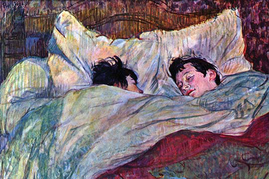 « sleep » par toulouse-lautrec, reproduction d’art