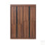Armoire de rangement autoportante, armoire haute avec porte cannelée, 2 tiroirs et tablettes ouvertes, rangement polyvalent pour chambre à coucher, salon, entrée