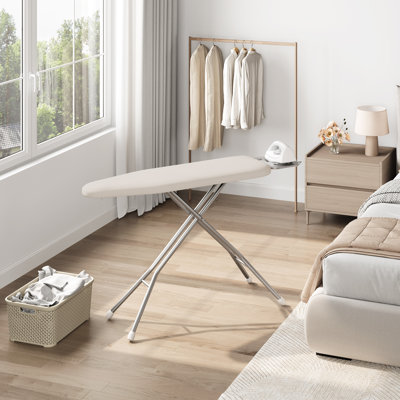 Height-adjustable Ironing Board Iron Table with 4 Legs