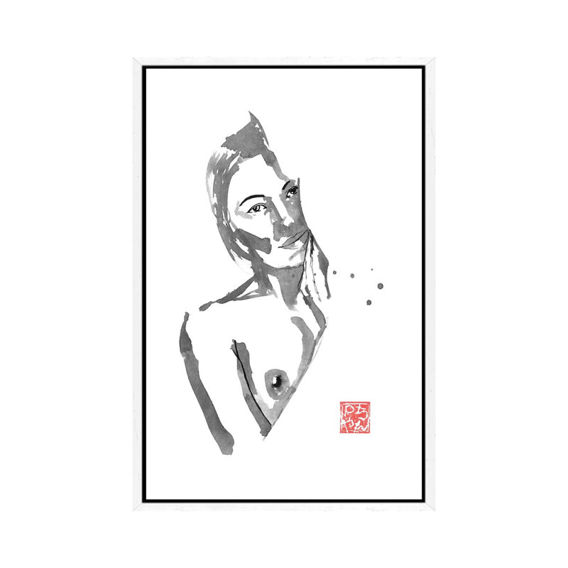 Couchée by Péchane - Print on Canvas, White Framed, 66.04 cm H x 45.72 cm W
