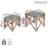 2 pcs. Galvanized Wooden Nesting End Tables