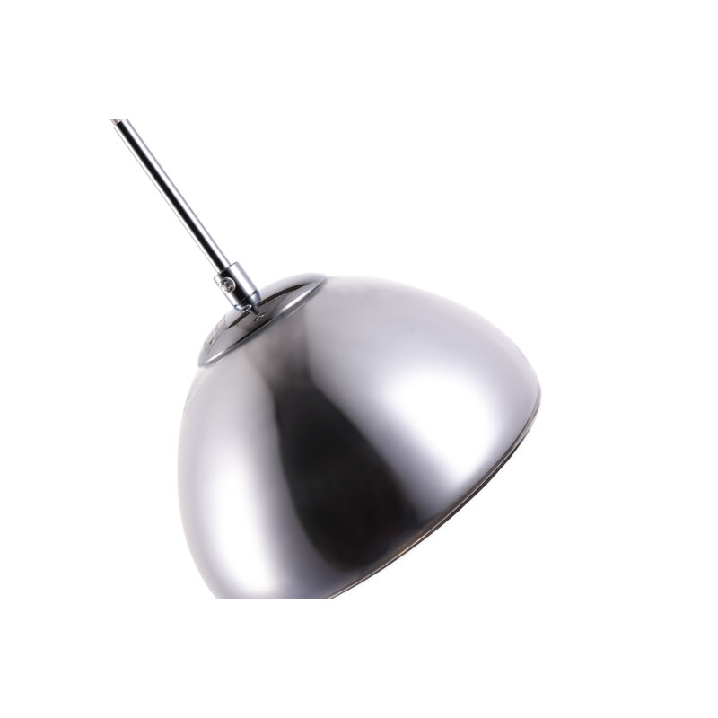 Luminaire suspendu pour dôme simple 1 lumières Gwenda, Chrome, H 66 po x l 7 po x P 7 po