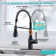 Single Handle Pull-Down Spring Neck Sprayer Kitchen Faucet with Deck Plate