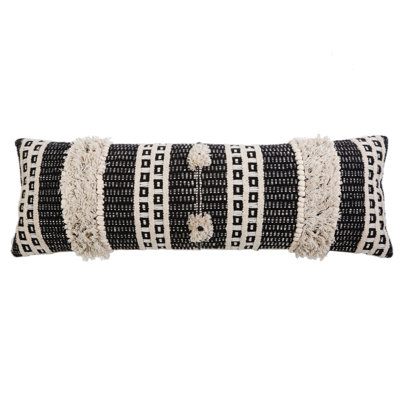 Housse et insert de coussin géométrique tissé à la main Sawyer (14 po x 40 po)