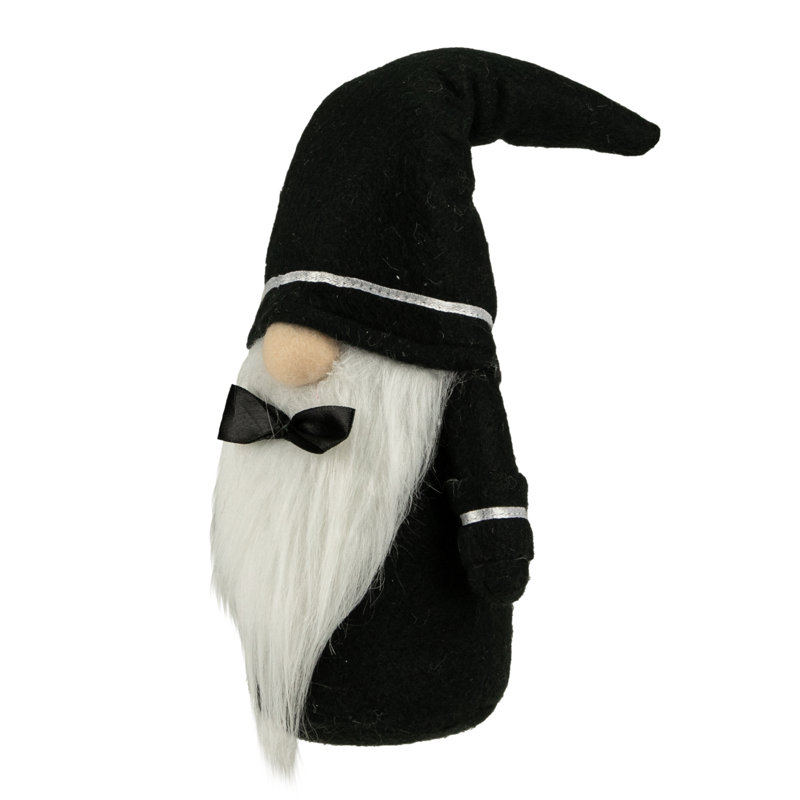 Gnome de mariage 12,5 "noir et blanc