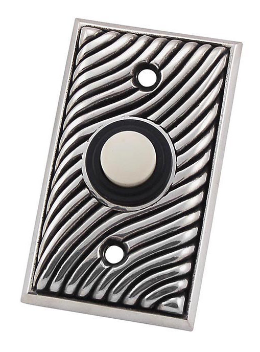 Push Button Doorbell, Antique Silver