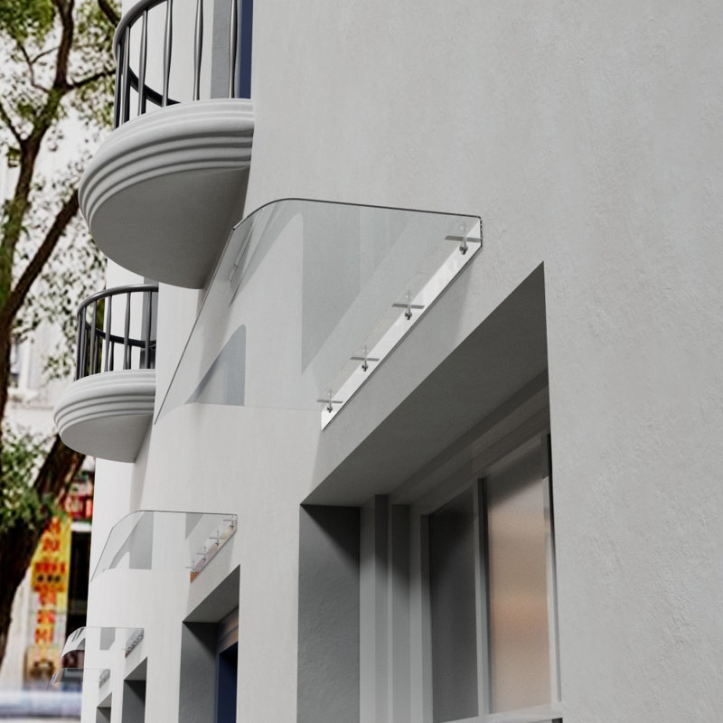 100cm W x 33cm D Clear Cover Window Awning Outdoor Door Canopy