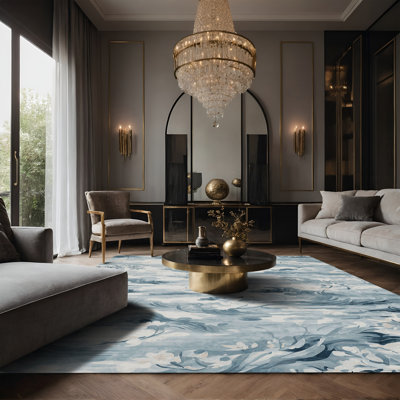 Tapis gris soyeux et moelleux