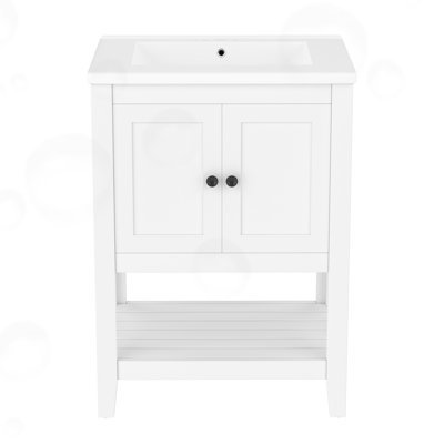Modern Bathroom Vanity with Open-Shelf