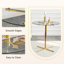 Dining Tables (table Only, No Chairs, Complete With Top And Legs) Modern Glass Gold Small Kitchen