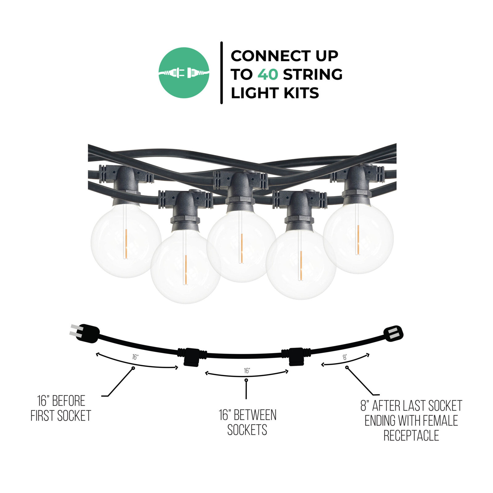 168'' String Lights
