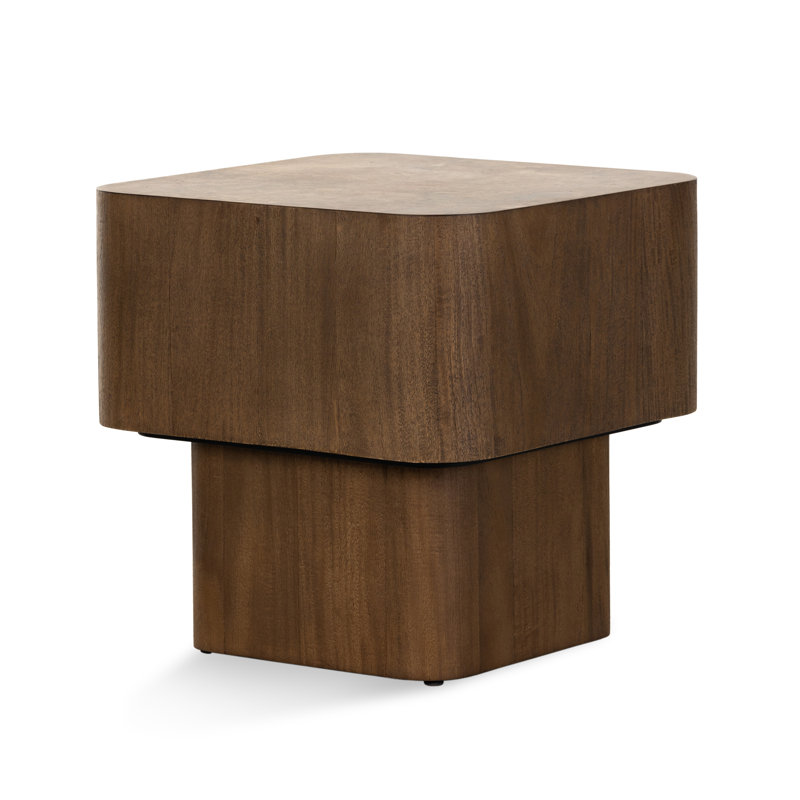 Blanco End Table, Warm Umber Burl