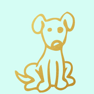 Animals Non-Wall Damaging Wall Decal, Gold