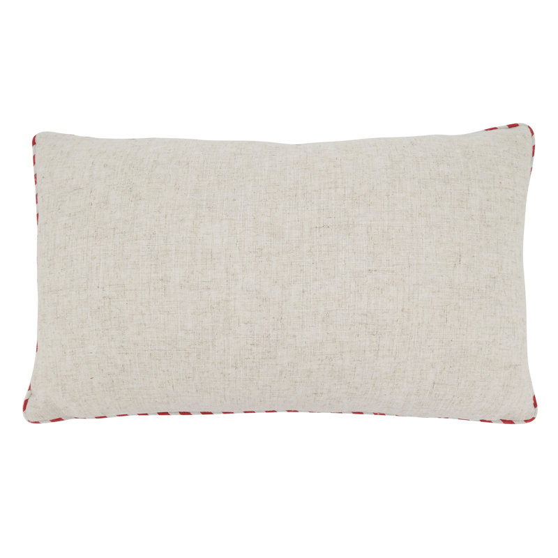 Multicolor Santa Truck and Trailer Rectangular Holiday Throw Pillow