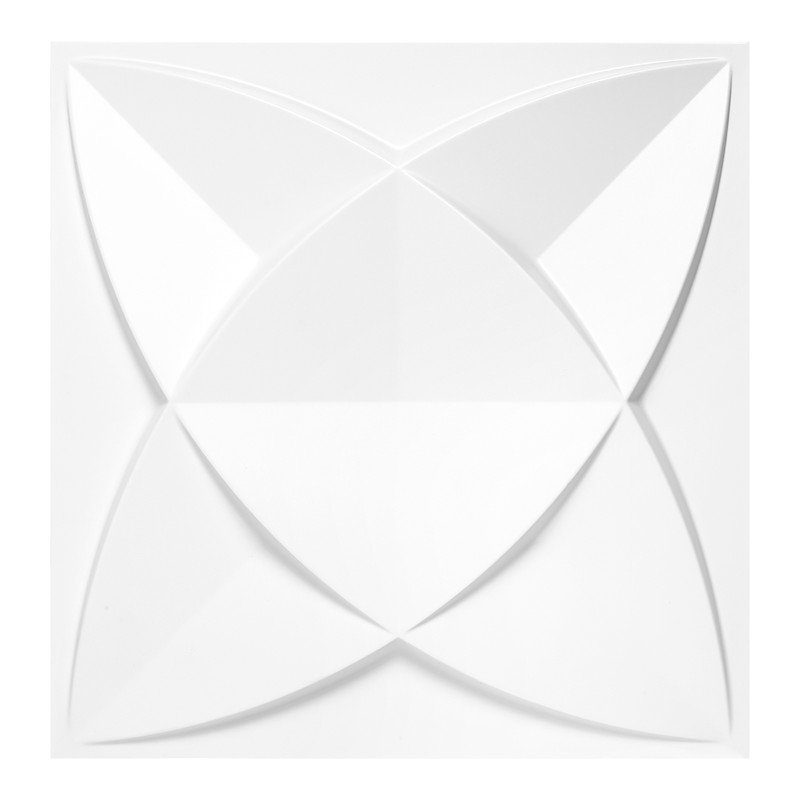 11.8'' x 11.8'' 3D Wall Panel in White (33-pack)
