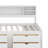 Full Size Wood Daybed With 2 Bedside Cabinets, Shelves And Drawers-438426241