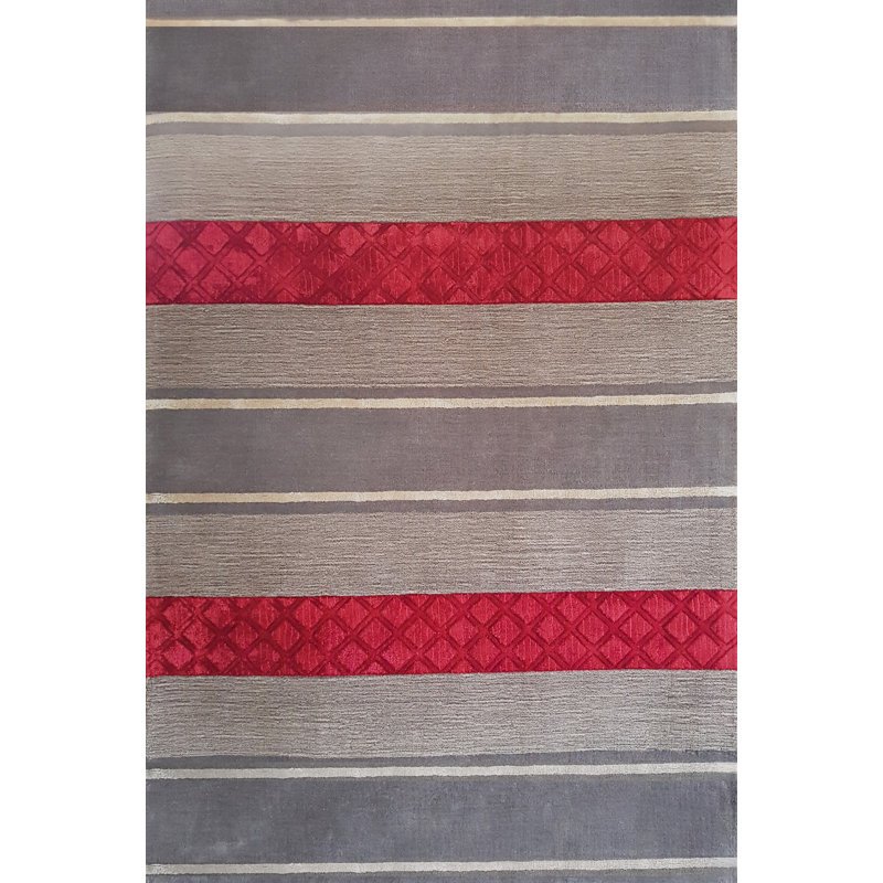 Ruby Striped Hand Woven Area Rug, Rectangle 200 x 290cm