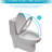 Ceramic Dual Flush Toilet With Soft Seat And Powerful Suction - Effective Bathroom Flushing Skirted Bowl Stylish Centerpiece