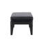 Stas - Repose-pieds avec coussin - Structure noire et coussins gris