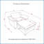 Chaise longue simple avec repose-pieds 51 po - Tissu chenille doux | Structure en bois massif | Bleu