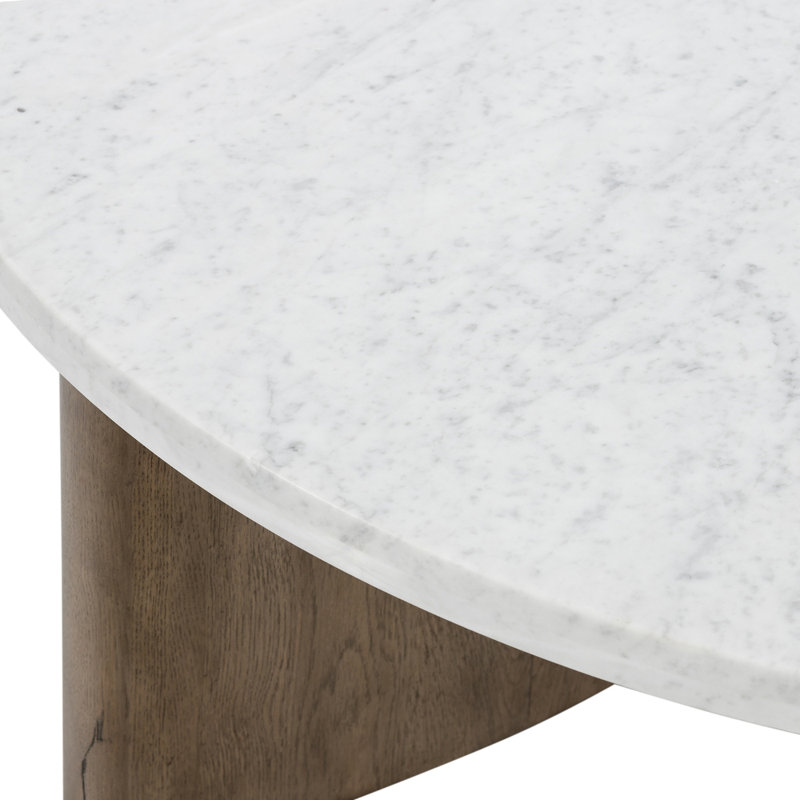 Toli Marble Coffee Table, Light Gray/Brown