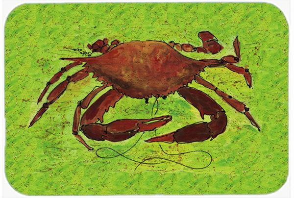 Crab Yellowgreen Glass Cutting Board