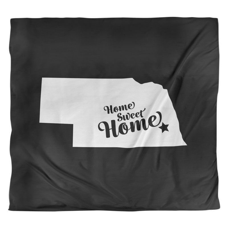 Housse de couette lincoln doux, Housse de couette pour très grand lit, Noir, Microfibre