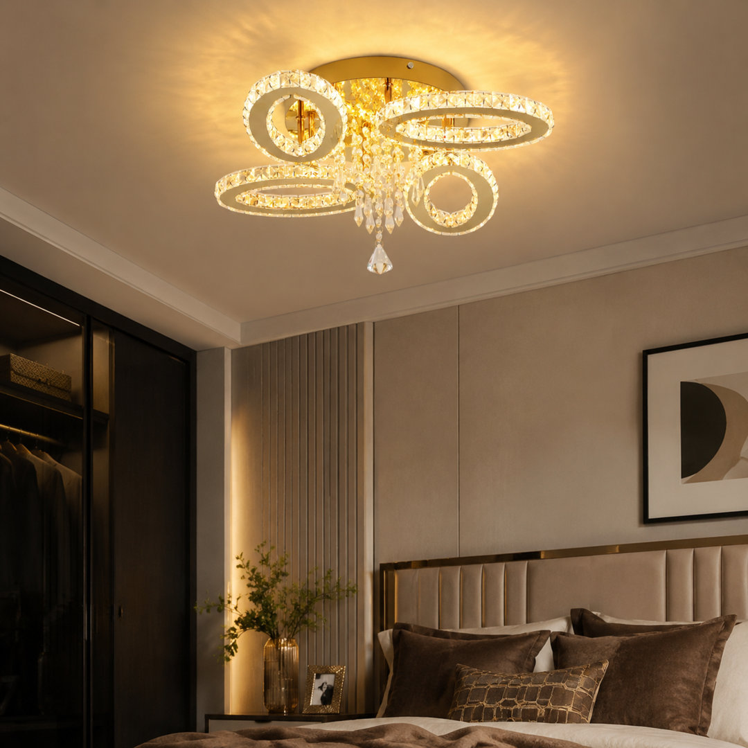 4 - Light Crystal LED Chandelier