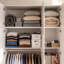 Armoire de 47,2 po de largeur avec armoire supérieure, 8 tablettes et tringle pour rangement dans la chambre à coucher-133657055