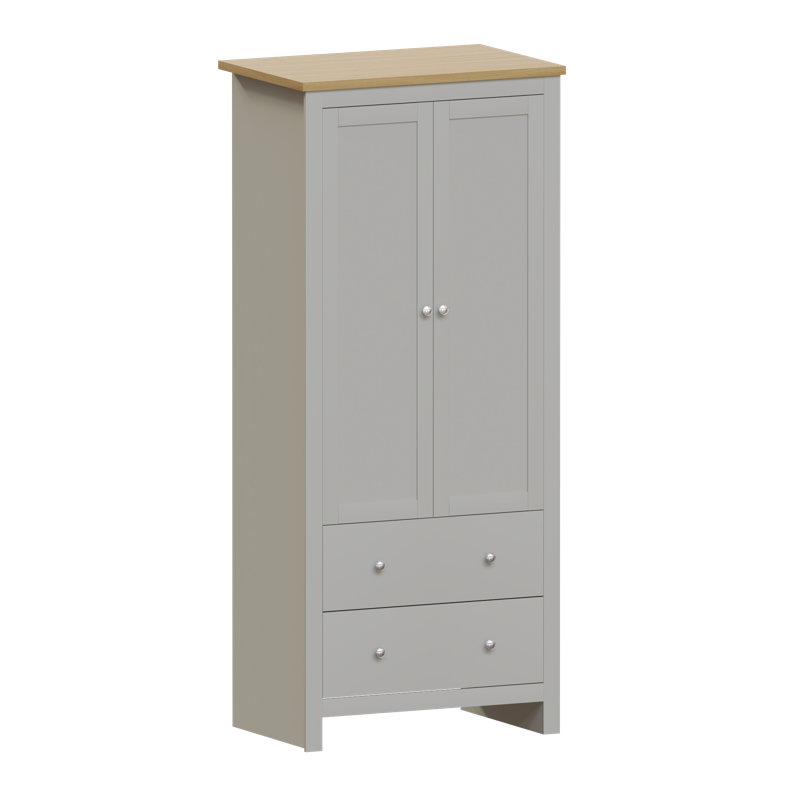 Morley 2 Door Wardrobe, Grey