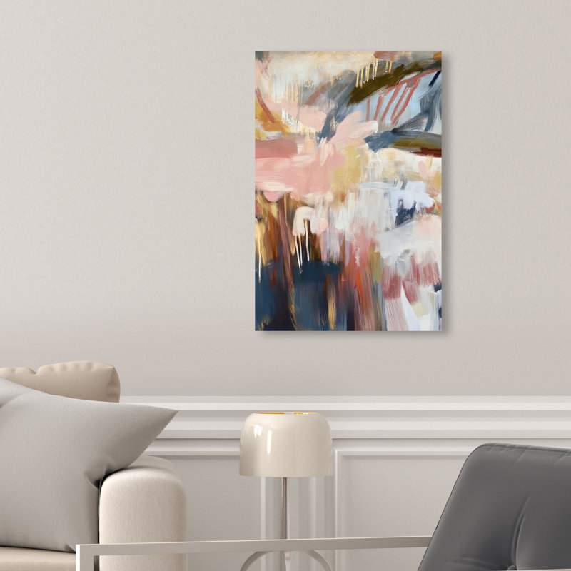 Colorful Murmurs II Canvas Abstract Print by Oliver Gal, Black Frame, 10 x 15, 15"H x 10"W, Canvas Unframed