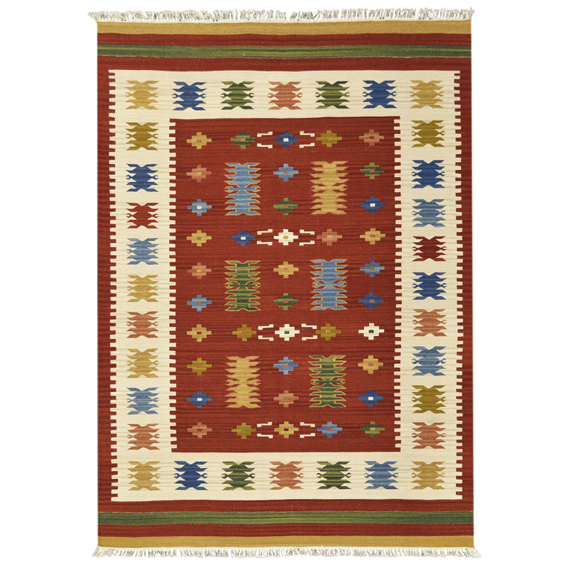 Southwestern Wool Hand Woven Area Rug, Rectangle 170 x 230cm