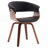 Modern Upholstered Dining Chairs, Black Faux Leather With Wooden Legs, Soft Padded Seat And Back, Scandinavian Kitchen And Dining Room Side Chairs​​-485555604