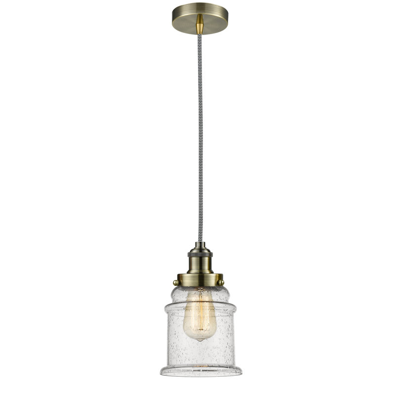 Waterville 1 - Light Single Pendant, Antique Brass
