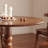 Nut-brown Round Solid Wood Dining table-119893775