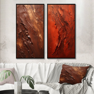 "Bitterweet Brushwork", ensemble de 2 reproductions d'art sur toile