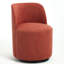Fauteuil demi-tonneau pivotant rembourré avec coussin moelleux-129543142