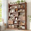 Bibliothèque moderne H 75,1 po - Rangement ouvert et fermé, en forme de L ou droit, pour le salon, la chambre à coucher, le bureau personnel, H 75,1 po x l 46,9 po x P 9,4 po-1024366992-1024366995
