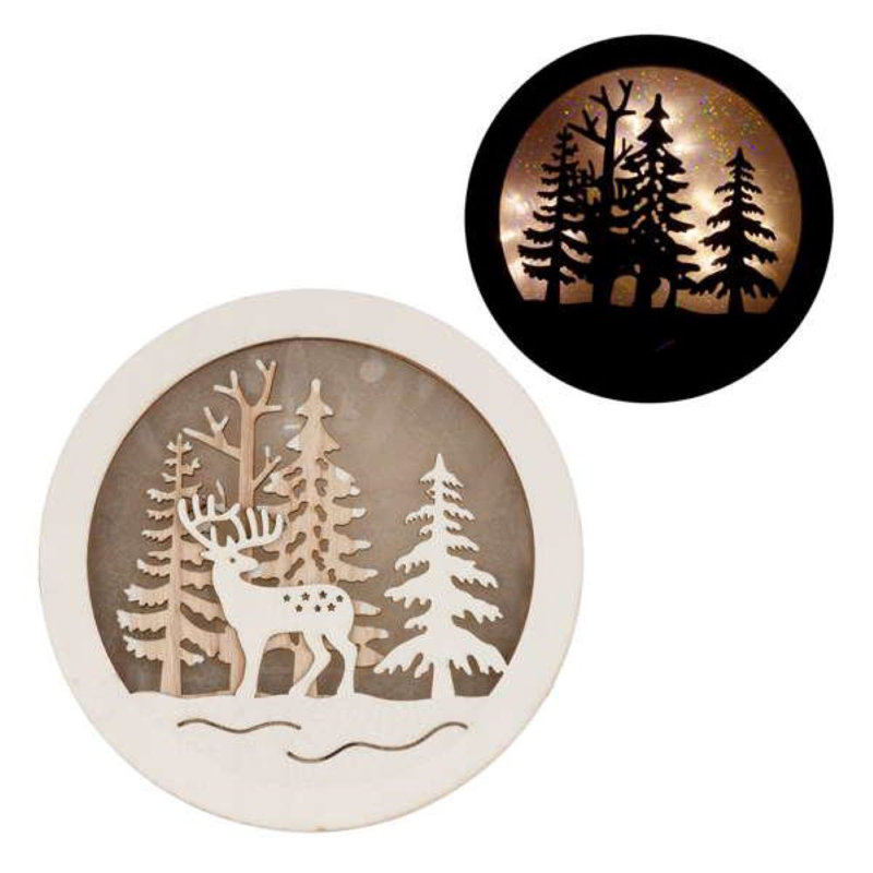 Décorative de cerf à del de forêt illuminée