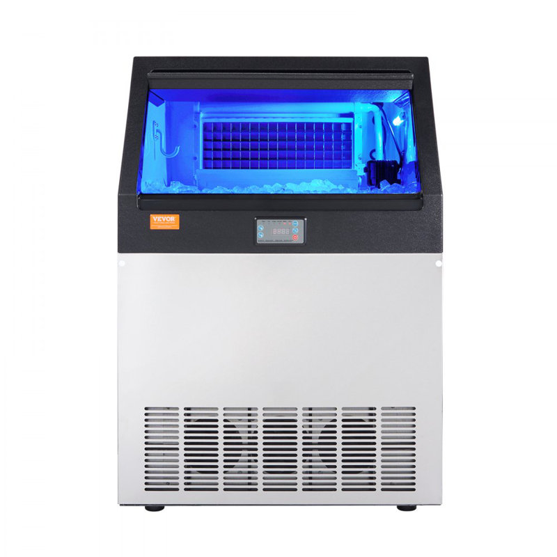 Commercial Ice Maker, 160lbs/24H, Ice Maker Machine, 80 Ice Cubes