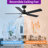 Modern 52" Ceiling Fan with Light and 5 Blades-109078894