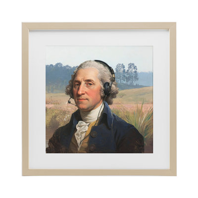 Classical Gentleman avec casque encadré, impression par verre, design par CAD Designs